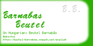 barnabas beutel business card